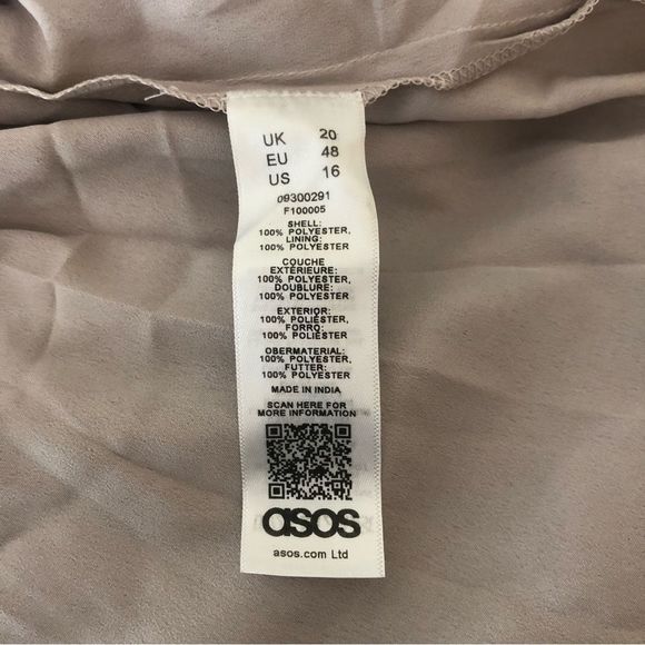 ASOS Maternity Beaded Drape Bodice Midaxi Dress size 16 NWT Embellished Sheer - Picture 13 of 16